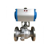 氣動球閥Q641F 法蘭氣動球閥